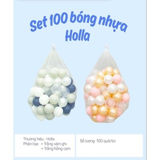  Bóng nhựa mềm Holla Kiddy Không Mùi An Toàn Cho Bé Yêu - Set 100 bóng nhựa Holla cao cấp an toàn cho bé 