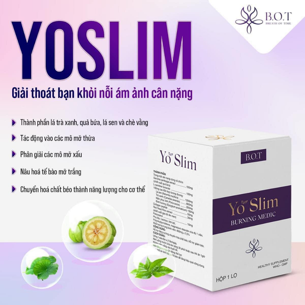 Giảm Cân YO SLIM, Yo Detox Cấp Tốc Hiệu Quả - Trà Thảo Mộc Giảm Mỡ Siết Eo An Toàn Sau 15 Ngày SD