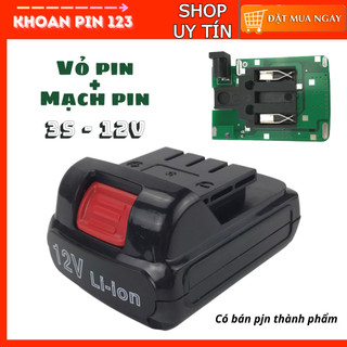 Vỏ pin và mạch sạc bảo vệ 3s 12v loại pin dẹt MKT
