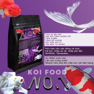 Thức ăn No.1 Mix size nhỏ 2mm-3mm cho cá chép sư tử, cá Tamasaba, cá Ranchu, cá chép vàng, cá phi tần túi