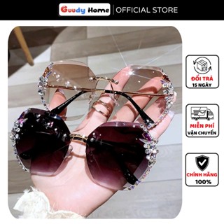 Kính mát nữ đính đá sang chảnh Hàn Quốc, chống tia UV, kính phân cực thời trang unisex nam nữ