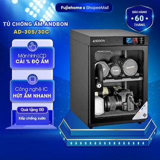  Tủ chống ẩm máy ảnh 30 Lít ANDBON bảo hành 5 năm chính hãng tủ hút ẩm 30L 2 ngăn chống xước tiết kiệm điện 
