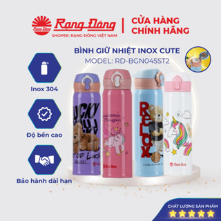 Bình Giữ Nhiệt Inox Cao Cấp Rạng Đông Dễ Thương Dung Tích 450ml Đựng Nước Nóng Lạnh Model: RD-BGN045ST2