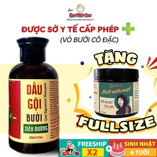 Dầu gội bưởi chống rụng, mọc tóc, sạch gàu, mềm mượt, thảo dược liệu, thiên nhiên Spa Quê Một Cục 350ml