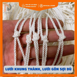 Lưới khung thành [sợi dù cao cấp] lưới gôn bóng đá nhiều kích thước (1 bộ gồm 2 lưới)