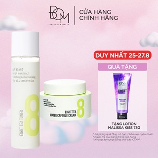 Bộ đôi chăm sóc da nước cân bằng và kem dưỡng Bom Eight Tea