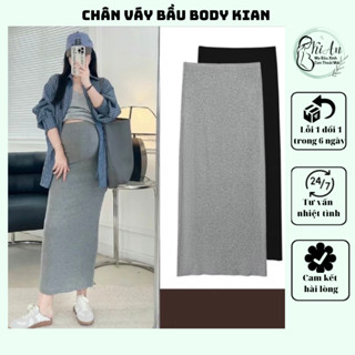 Chân váy bầu công sở body KIAN 079 dáng suông chữ A tôn dáng, chân váy bầu trơn basic,váy bầu siêu co dãn dễ phối đi làm