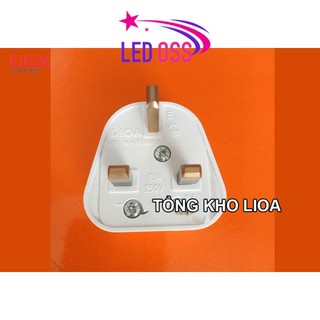 Phích cắm LiOA tiêu chuẩn châu âu kiểu Anh có cực nối đất và cầu chì 13A - PUK
