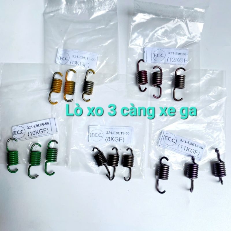 Lò xo 3 càng 10kg 11kg 12kg 13kg 8kg cho xe honda ab lead pcx sh vision FCC giá 1 bộ 3 lò xo