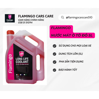 Nước làm mát động cơ ô tô Flamingo F078R màu đỏ dung tích 5L