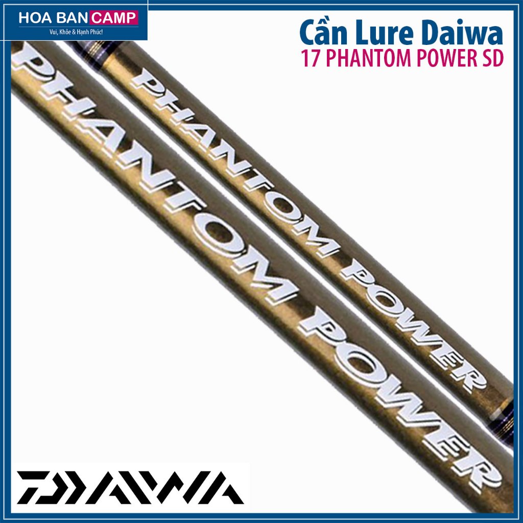 Cần Lure Daiwa 17 Phantom Power SD | 2 Khúc - Khoen Fuji Alconite chân K, Tải Mồi Max 100g