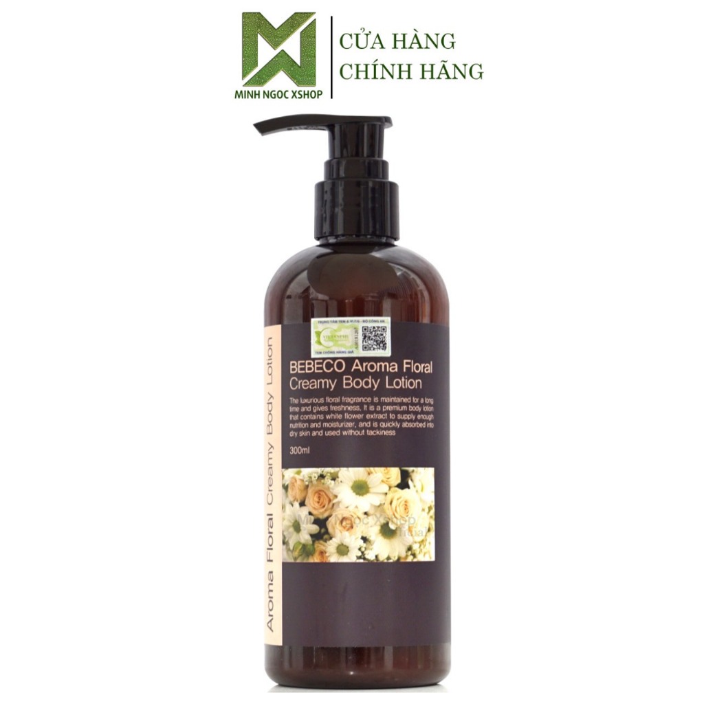 Sữa dưỡng thể BEBECO, sữa dưỡng thể sáng da hương thơm nước hoa BEBECO AROMA FLORAL CREAMY BODY LOTI