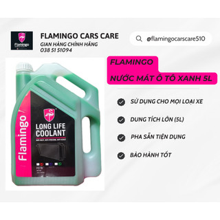 Nước làm mát động cơ ô tô Flamingo F078G màu xanh dung tích 5L