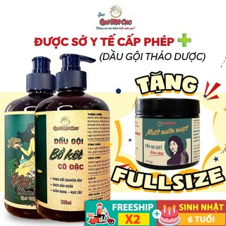 Dầu gội thảo dược, sạch gàu, chống rụng, mọc tóc, thiên nhiên Spa Quê Một Cục 500ml