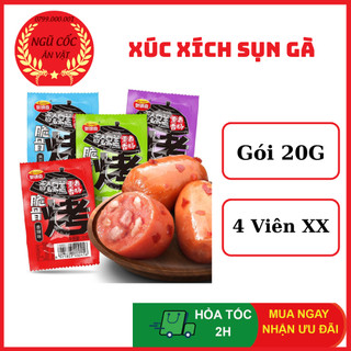 Xúc Xích Sụn Gà Non - 4 Viên Xúc Xích Mini - Xúc Xích Sụn Mini - Gói 20G - ngucoc_anvat