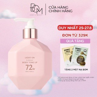 Sữa dưỡng thể BOM nâng tông trắng sáng da Light On Body Tone Up 290ml