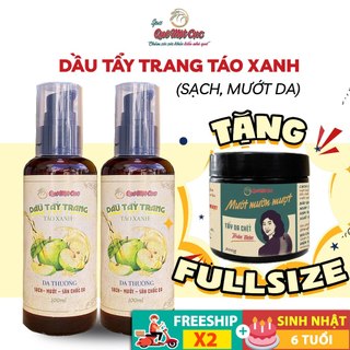Dầu tẩy trang hạt táo cao cấp QUÊ MỘT CỤC sạch sâu, mướt da, chống nhăn da 100ml (handmade)