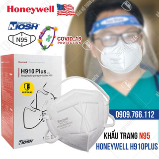 [CHÍNH HÃNG] Khẩu trang N95 Honeywell H910 Plus _ Đạt tiêu chuẩn NIOSH N95 của Mỹ phòng dịch, chống bụi mịn (Sẵn hàng)