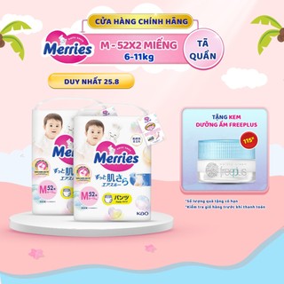 Combo 2 tã/bỉm quần merries đủ size m52/l44/xl38/xxl26