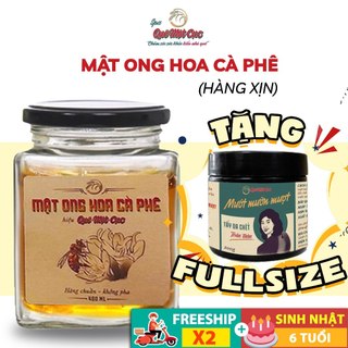 Mật ong hoa cà phê [CAM KẾT] 100% nguyên chất, hàng chuẩn dùng tại Spa Quê Một Cục 500ml  (vàng nâu đậm)