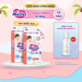 Combo 2 tã/bỉm dán merries jumbo đủ size m70/l60