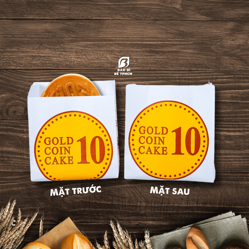 Túi Giấy Kraft Bánh Đồng Xu Phô Mai