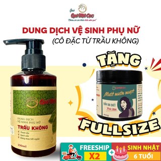 Dung dịch vệ sinh phụ nữ trầu không cô đặc khử mùi, loại bỏ nấm, ngứa, PH = 5 lành tính Spa Quê Một Cục 150ml