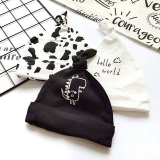Mũ củ tỏi cho bé trai và bé gái sơ sinh, vải cotton dày dặn nhiều họa tiết đáng yêu - MU6