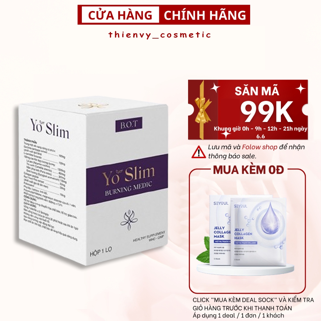 Giảm Cân YO SLIM, Yo Detox Cấp Tốc Hiệu Quả - Trà Thảo Mộc Giảm Mỡ Siết Eo An Toàn Sau 15 Ngày SD