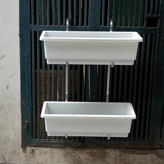  Kệ giá móc treo chậu cây trồng hoa rau 2 tầng ban công thanh sắt giá chưa có chậu 
