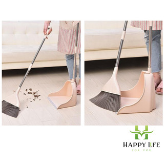 Chổi quét nhà kèm hót rác, chổi gạt nước, bộ chổi quét nhà thông minh đa năng cao cấp INOCHI