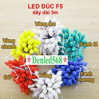 Dây Led đúc F5 quấn cây dài 3m 50 bóng led 12v trang trí ngoài trời chống nước tuyệt đối