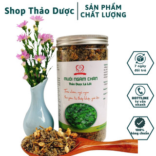 Hũ muối ngâm chân thảo dược lá lốt thơm chân, ngủ ngon thư giãn
