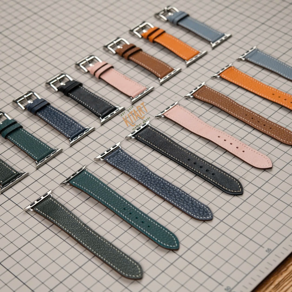Dây Đồng Hồ Apple Watch Da Bò Veg-tan Ý KITART - Quai Đeo Xa Xỉ Khâu Tay Thủ Công Nghệ Nhân Cho Smar