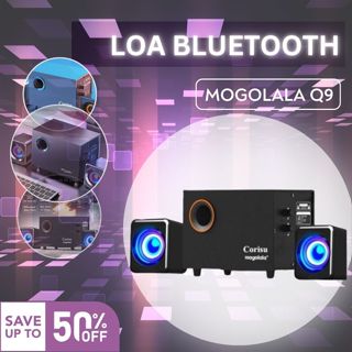 Loa Máy Tính Corisu Mogolala Q9, Có Kết Nối Bluetooth 2.1 Để Bàn Dùng Cho Cả Máy Bàn, Laptop, Điện Thoại, Bass Gỗ Căng