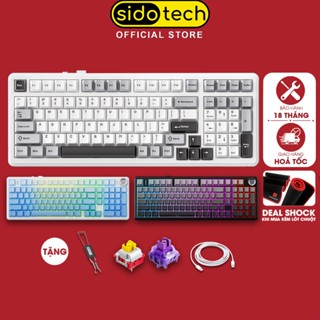 Bàn phím cơ không dây bluetooth SIDOTECH AULA F99 gaming 3 mode hotswap 5 pin mạch xuôi full size led rgb có app