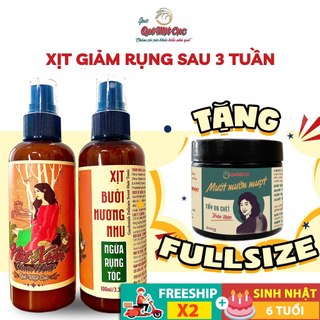 Xịt chống rụng tóc, dưỡng tóc dày gốc, bưởi, hương nhu, bảo vệ tóc khỏi nhiệt, mềm mượt QUÊ MỘT CỤC 100ml