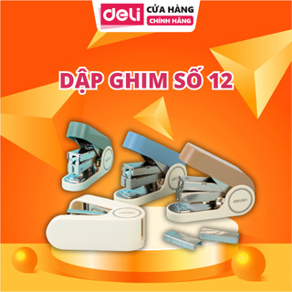 Dập Ghim Trợ Lực Mini DELI, Kim Bấm Số 12 Học Sinh Văn Phòng 50 trang, Giảm 70% Lực, Không Tốn Sức