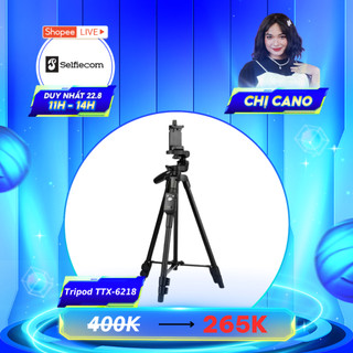 Chân đế/ Tripod điện thoại và máy ảnh Selfiecom TTX 6218 - Kèm remote từ xa và kẹp điện thoại
