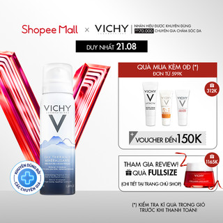 Nước khoáng dưỡng da và làm dịu da tức thì Vichy Mineralizing Thermal Water 50ml