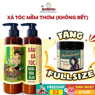 Dầu xả thảo dược thiên nhiên 💆🏻‍♀️ Dầu xả bưởi, oliu, dưỡng tóc suôn mượt, chắc khỏe QUÊ MỘT CỤC handmade