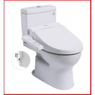 Bồn cầu toto cs320d kết hợp nắp điện tử, nắp rửa cơ, bệt toto, bàn cầu toto 2 khối