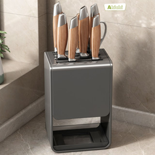 Giá để dao AKICHI, hộp cài dao kéo để bàn, treo tường bằng keo không cần khoan, thép Carbon chống gỉ