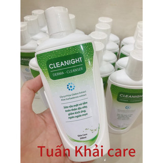 Sữa Rửa Mặt CLEANIGHT DERMA - CLEANSER, giảm mụn, mờ thâm, trắng da 200ml