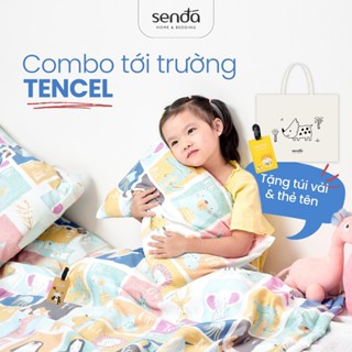 Bộ chăn gối cho bé đi học Lụa Tencel Sen Đá Home Bedding cao cấp, set mền cho bé trai, bé gái học mẫu giáo, tiểu học
