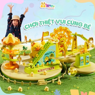 Đồ Chơi Trẻ Em Vị Leo Thang Có Đường Hầm + Công Viên Vịt Cầu Trượt Có Đèn Âm Thanh Nhựa ABS An Toàn - Đồ Chơi MIKABI