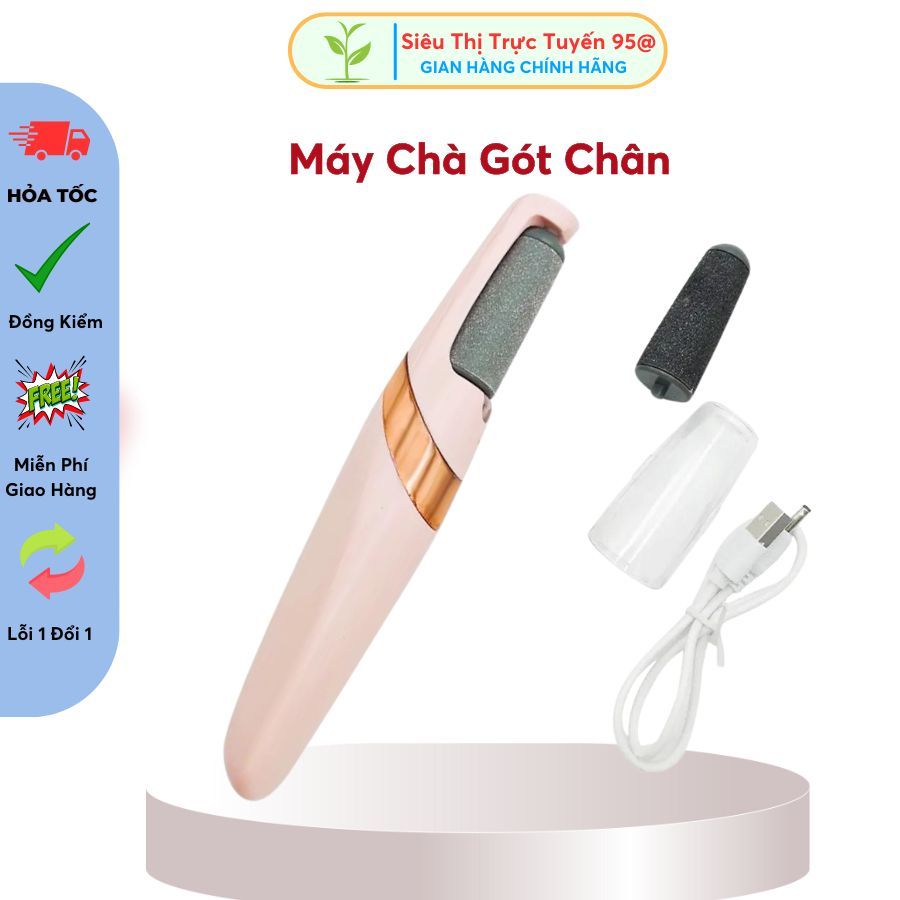 ĐẦU MÀI, Máy chà gót chân,chà tự động, kèm 2 đầu mài, tẩy tế bào chết hiệu quả. 02-03