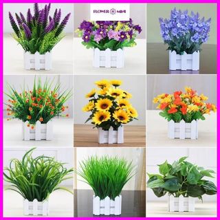 Hàng Rào Gỗ 10cm Cắm Hoa Hướng Dương Để Bàn Trang Trí Nhà Cửa, Bàn Học, Kệ Tủ, Lớp Học, Nhà Hàng R10