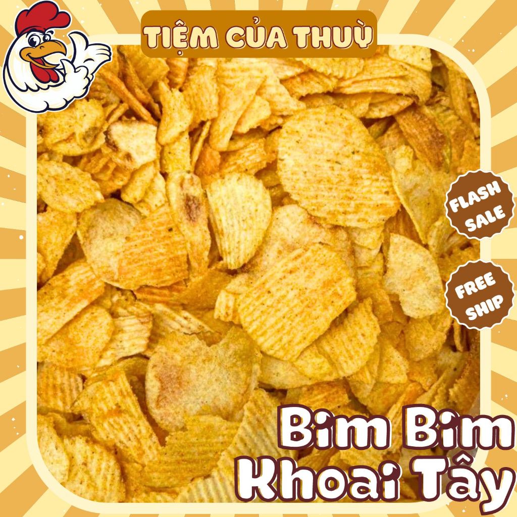  500G Bim Bim Khoai Tây Cánh To Ngon Giòn Đậm Đà đồ ăn vặt Tiệm Ăn Vặt Thuỳ Bùi 