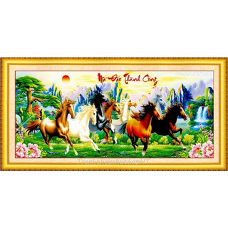 Tranh đính đá mã đáo thành công 110*48cm vs007 - tự đính